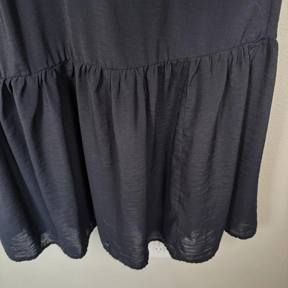 Abercrombie And Fitch Black Cutout Maxi Dress Womens XSP Tiered Resort Vacation